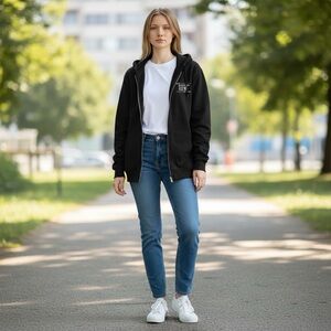 424 - 🏍️ Uni-Sex Zip Up Artwork Hoodie